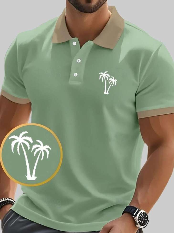 Shopsy Tazo Color Block Men Green T-Shirt - Image 4