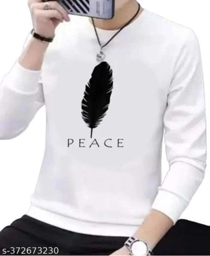 Shopsy JSIYA Men's Maroon White Typography Graphic Print T-Shirt - Image 4