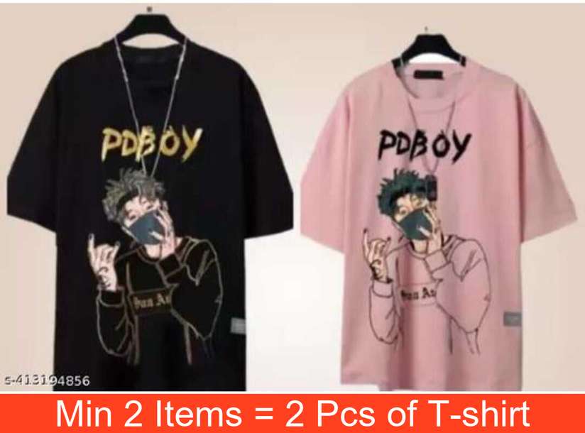 Shopsy VRMA Printed Men Black, Pink T-Shirt - Image 2