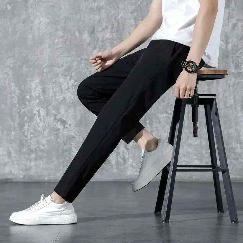 Track Pant PolySmooth Black×CharcoalGray TIGERSNAKE Self Design Men Multicolor Track Pants Price in India