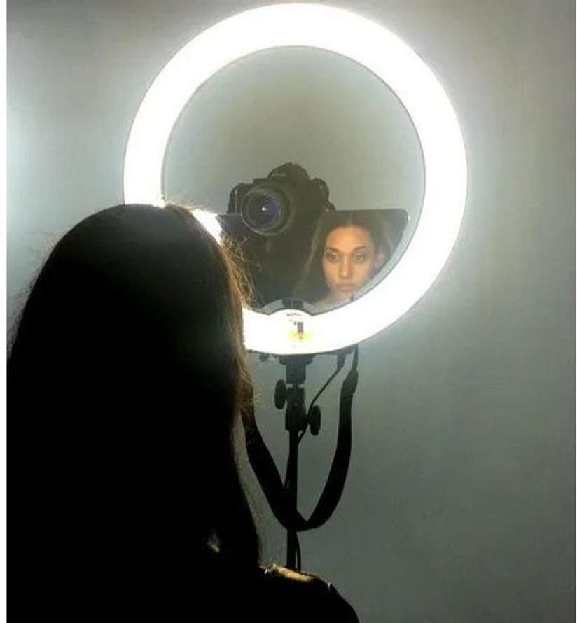 SOJUBA Big lamp LED Studio Camera Ring Light Phone Video Light Lamp Selfie  Ring Flash Tripod Kit