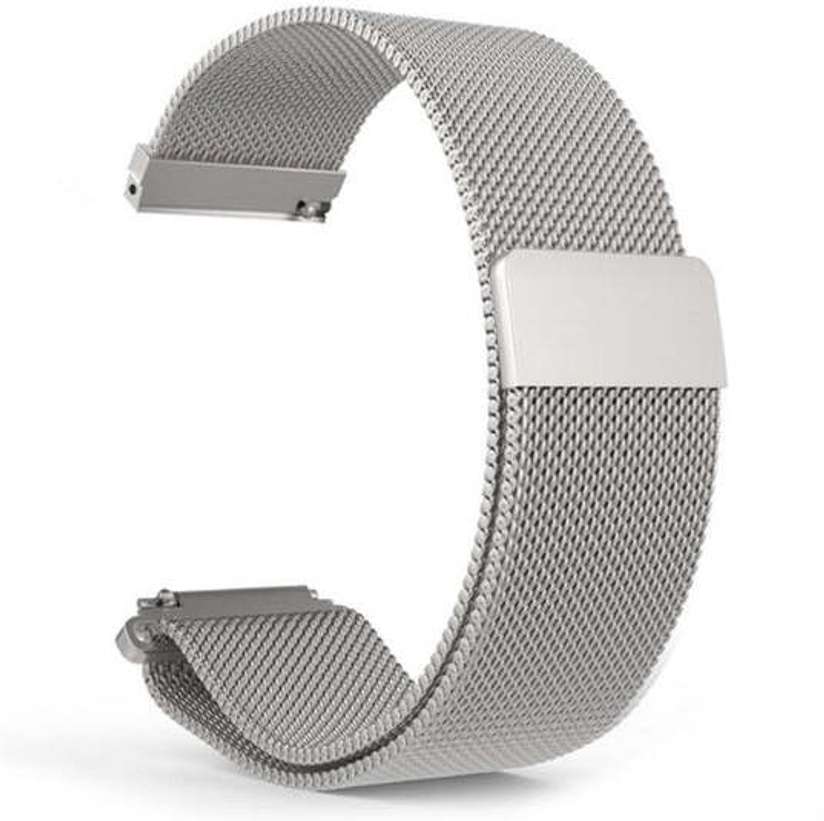 20mm Smartwatch Metal Chain Smart Watch Strap(Silver)NCT3 22 mm