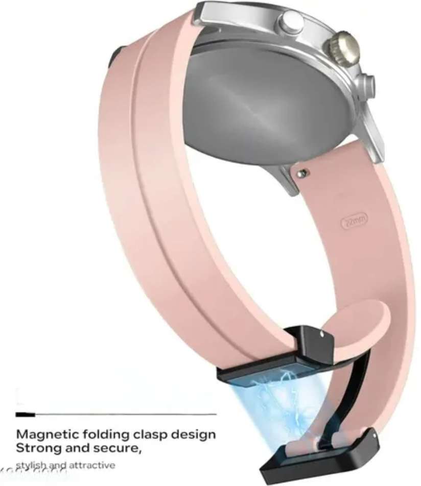 Magnetic Buckle Magnetic Watch Strap 22mm Vinylzone New Edition 22MM  Magnetic Buckle Soft Silicone Sport Strap Band Smart Watch Strap