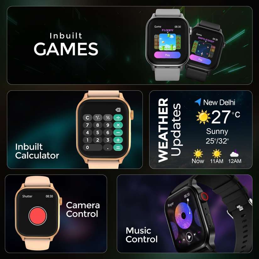 PunnkFunnk Edge-Lite | 1.99 " Amoled Display | BT Calling | AI Voice | Music | Fitness Smartwatch Price in India - Buy PunnkFunnk Edge-Lite | 1.99 " Amoled Display | BT Calling | AI Voice | Music | Fitness Smartwatch online at Shopsy.in - Image 3