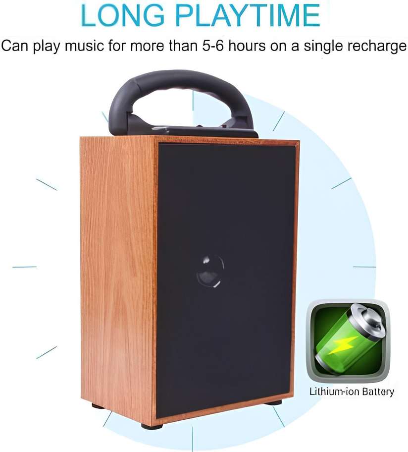 CIHLEX Wooden Hot Selling Wireless Portable Bluetooth Speaker Sub woofer Heavy Bass Sound System Party Outdoor Dance With Micphone/without Micphone | mini Home theatre| AUX supported| wireless Speaker| Long hour battery Life USB, Micro SD Card Reade USB TF AUX with microphone HD sound sound set led light mini rechargeable portable dj sound[FREE Mic]| wireless Speaker| Long hour battery Life-in, Perfect for Party Bass Box[FREE Mic] LED Lights/indoor/outdoor party trolley portable speaker Long hour battery Life 20 W Bluetooth Soundbar3 10 W Bluetooth Soundbar Price in India - Buy CIHLEX Wooden Hot Selling Wireless Portable Bluetooth Speaker Sub woofer Heavy Bass Sound System Party Outdoor Dance With Micphone/without Micphone | mini Home theatre| AUX supported| wireless Speaker| Long hour battery Life USB, Micro SD Card Reade USB TF AUX with microphone HD sound sound set led light mini rechargeable portable dj sound[FREE Mic]| wireless Speaker| Long hour battery Life-in, Perfect for Party Bass Box[FREE Mic] LED Lights/indoor/outdoor party trolley portable speaker Long hour battery Life 20 W Bluetooth Soundbar3 10 W Bluetooth Soundbar online at Shopsy.in - Image 3
