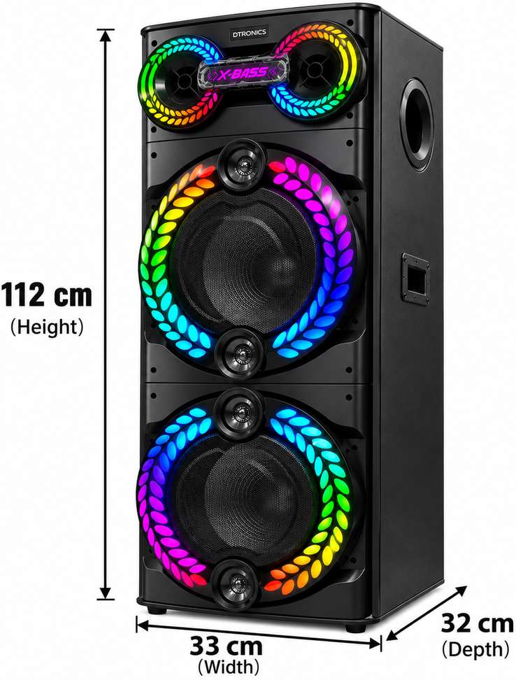 Shopsy DTRONICS DHOOM6SUPER 600W Bluetooth Tower Speaker - Image 5