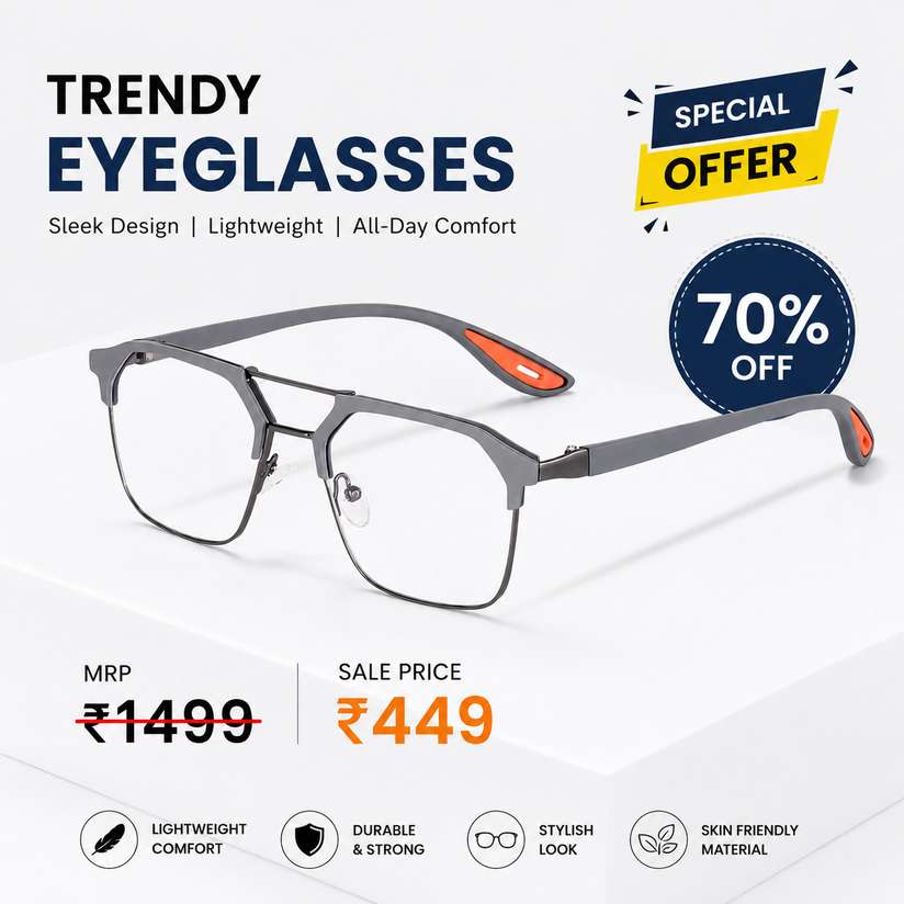 Shopsy Rectangular Clear Sunglasses for Men & Women - Image 2