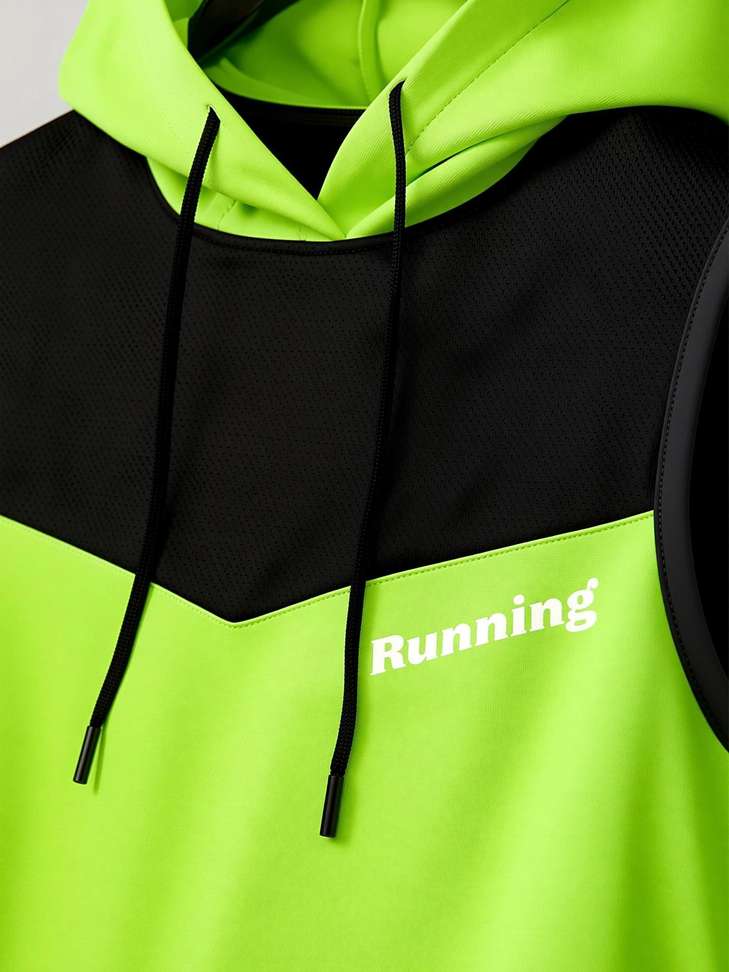 zenfit Colorblock Men Hooded Neck Light Green, Black T-Shirt - Buy zenfit Colorblock Men Hooded Neck Light Green, Black T-Shirt Online at Best Prices in India | Shopsy.in - Image 5