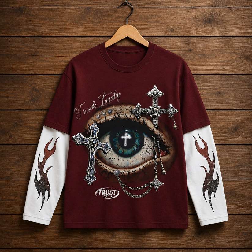 Shopsy Eddicted Printed Men Round Neck Multicolor T-Shirt - Image 2