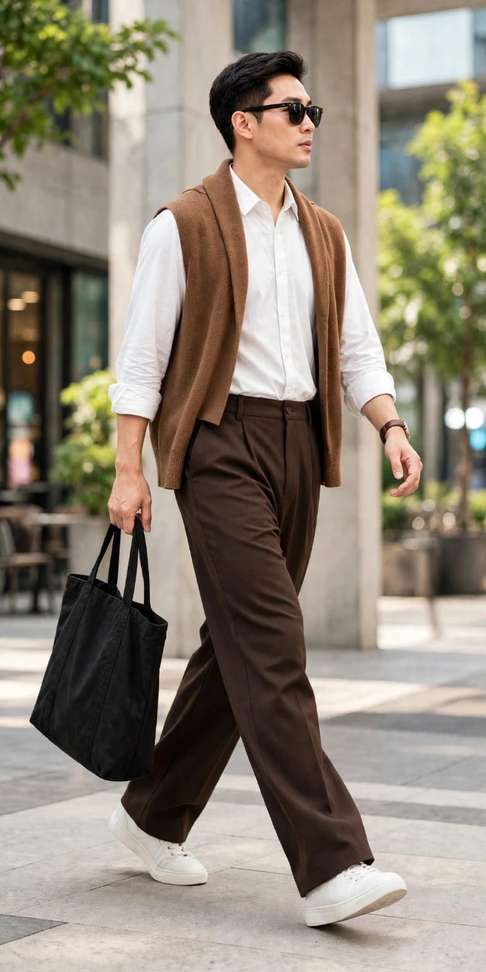 Japanese Regular Fit Men Brown Trousers Price in India - Buy Japanese Regular Fit Men Brown Trousers online at Shopsy.in - Image 5