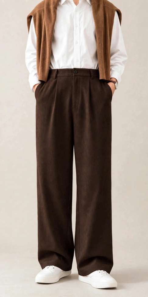 Japanese Regular Fit Men Brown Trousers Price in India - Buy Japanese Regular Fit Men Brown Trousers online at Shopsy.in - Image 2