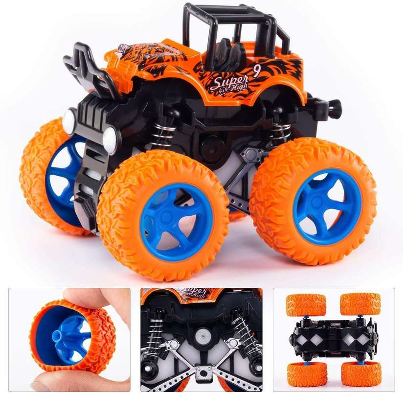 Mini Monster Truck Friction Powered Cars Toys