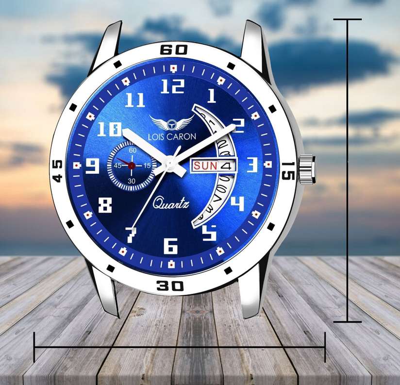 LOIS CARON LCS-8188 Trending Day & Date Series Stainless Steel Chain for Boy Analog Watch - For Men - Buy LOIS CARON LCS-8188 Trending Day & Date Series Stainless Steel Chain for Boy Analog Watch - For Men LCS-8188 (Blue) Online at Best Prices in India | Shopsy.in - Image 4