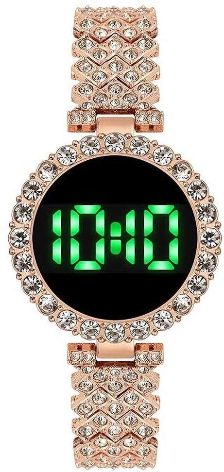 sparkling crystals for a glamorous Digital Watch For Women