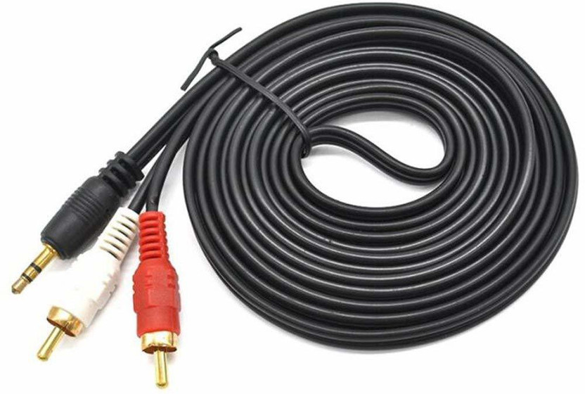 Sage TV-out Cable 3.5 mm Male to 2 RCA Male Stereo Audio Aux Cable- 3 Meter for Tablet, Smartphone