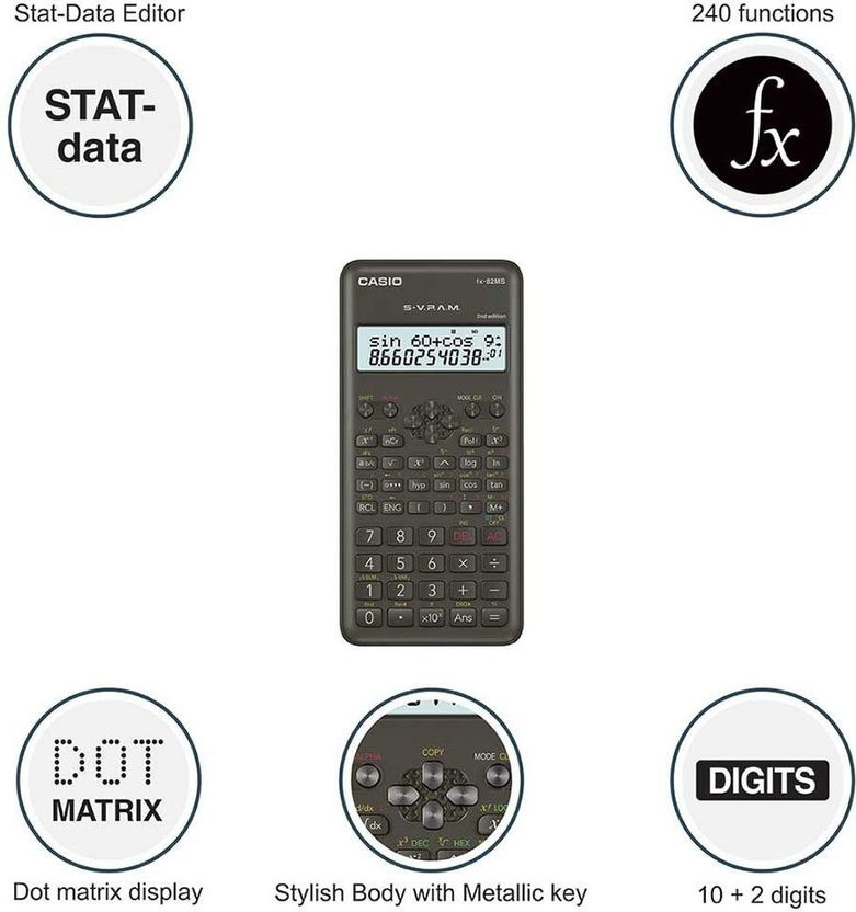 CASIO FX-82MS 10-Digit Scientific Calculator - Image 2