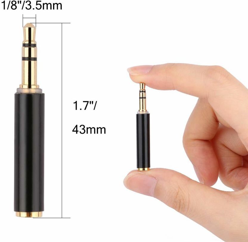 SYMFONIA Black 3.5mm 3-Pole to 4-Pole Audio Adapter - Image 5