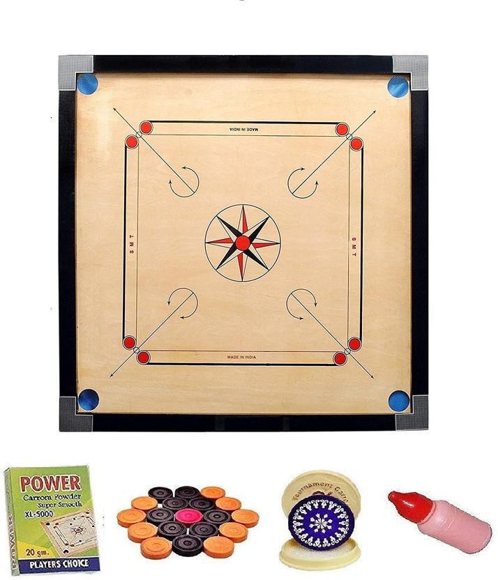 dtc Wooden 20 inch Carrom Board (Beige) - Image 1