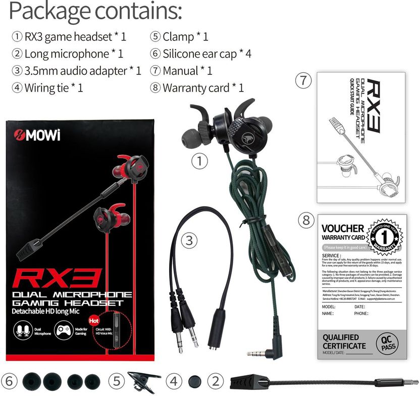 Xmowi RX3 Gaming Earphone with Dual Microphone - Image 5