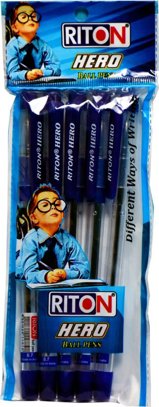 Riton Hero Ball Pen (Pack of 100, Blue Ink) - Image 1