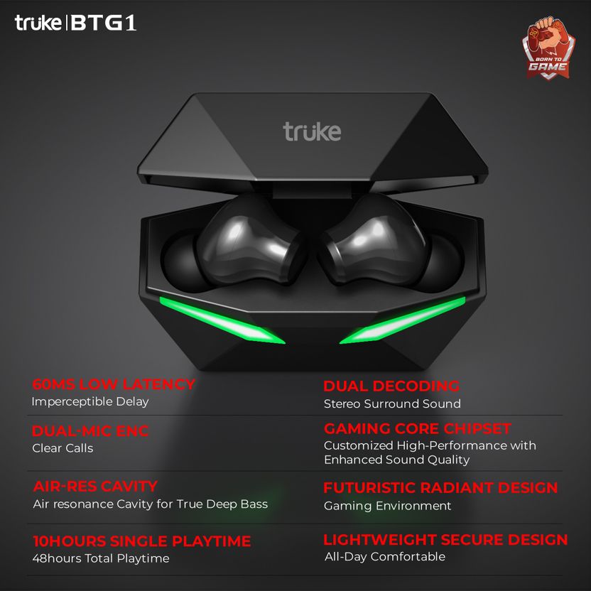 truke BTG1 Earbuds with Game Mode - Image 7