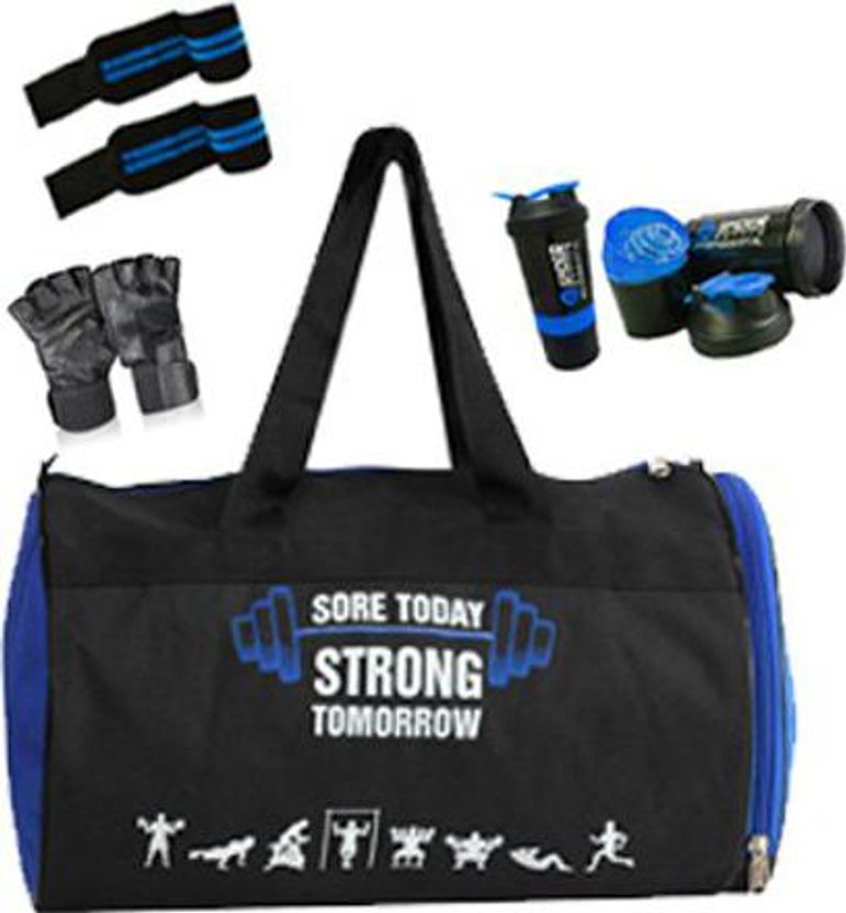 L'AVENIR Fitness Gym Bag, Shaker, Wrist Wrap, Gloves - Image 4