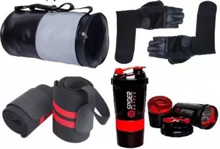 L'AVENIR Fitness Gym Bag, Shaker, Wrist Wrap, Gloves - Image 6