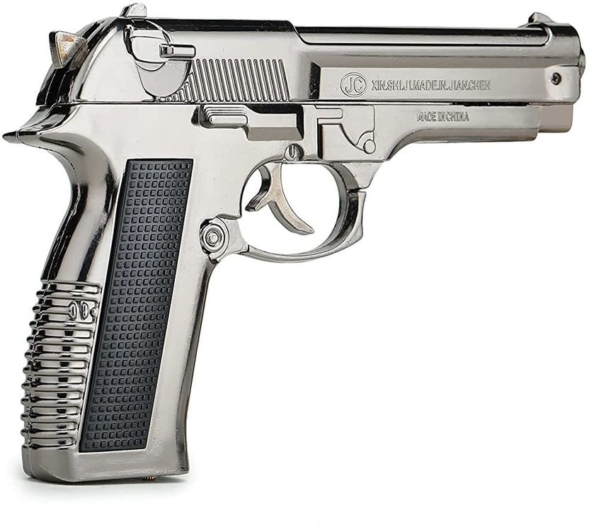NSV 608 Metal Gun Lighter Nickel - Image 6