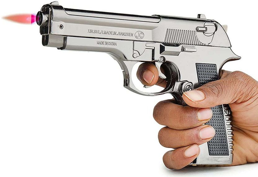 NSV 608 Metal Gun Lighter Nickel - Image 7