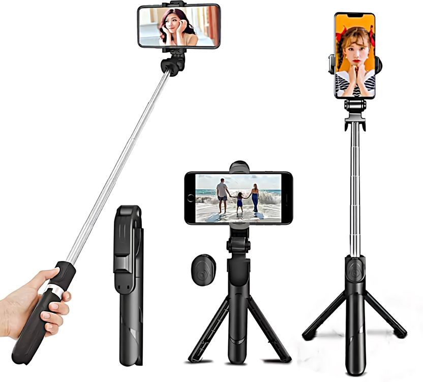 NAFA Bluetooth Selfie Stick Black - Image 1