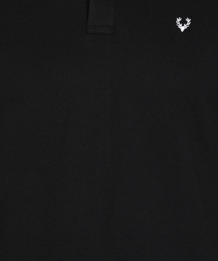 Allen Solly Men Polo Neck Black T-Shirt - Image 6