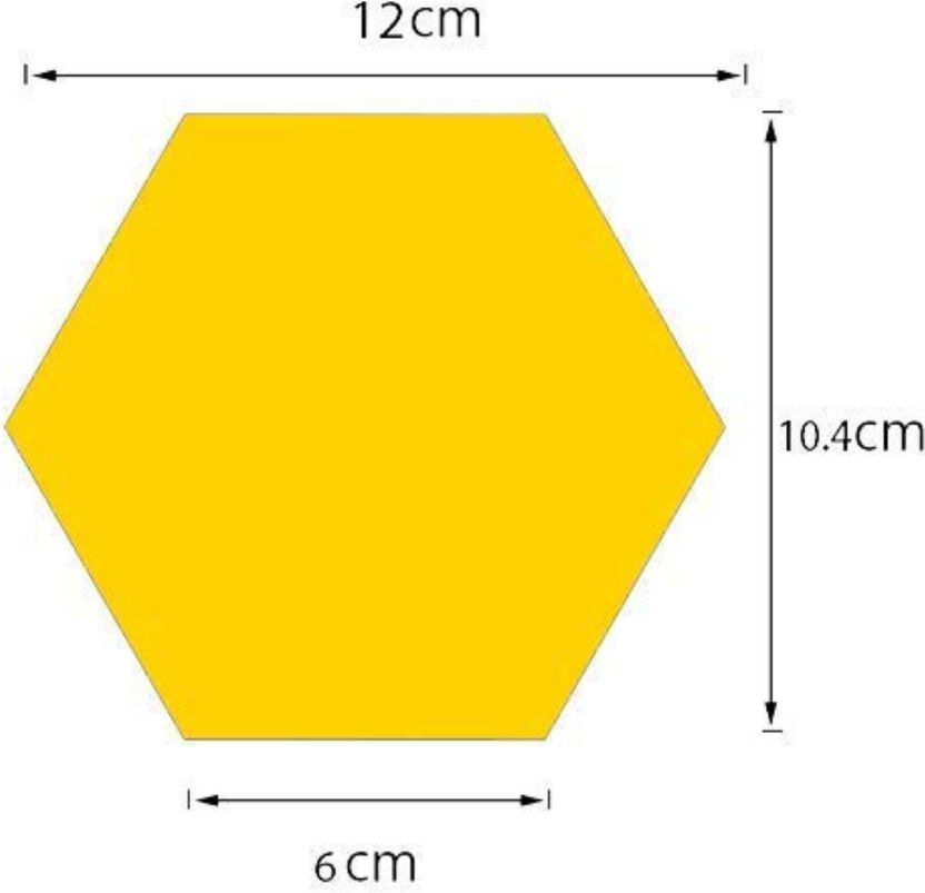 Mirror Hexagon 12 cm Sticker 32 with 20 Butterfly Silver - Image 2