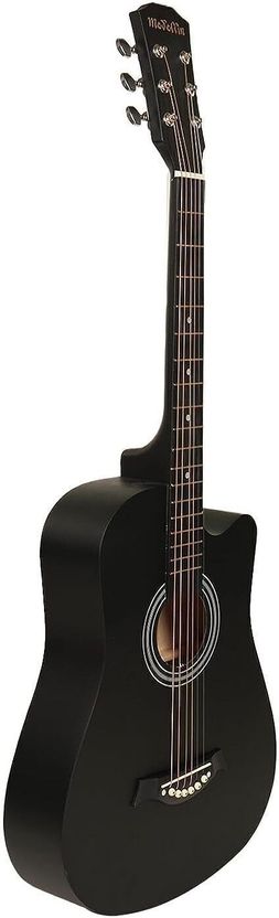 Medellin 38” Matt Black Acoustic Guitar - Image 3