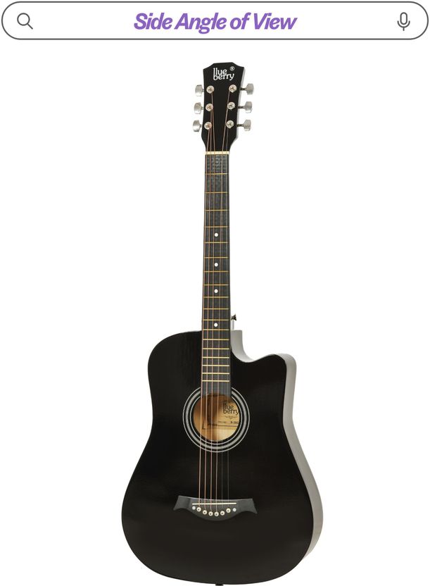 BLUEBERRY 38C 38 Inch Black Acoustic Guitar - Image 6