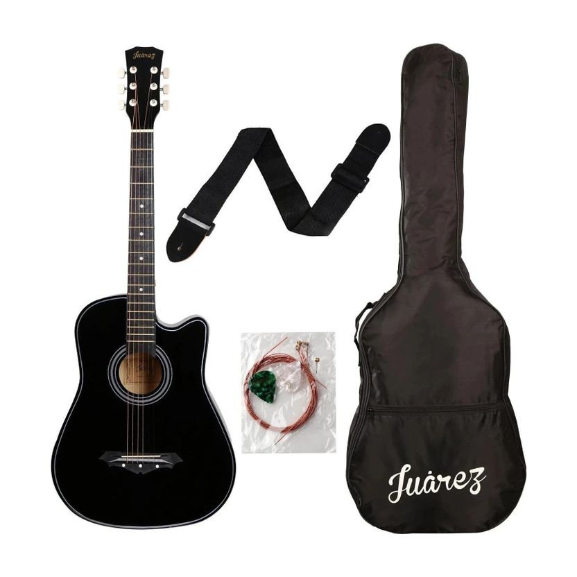 Juarez JRZ38C/BK Acoustic Guitar Linden Wood - Image 1