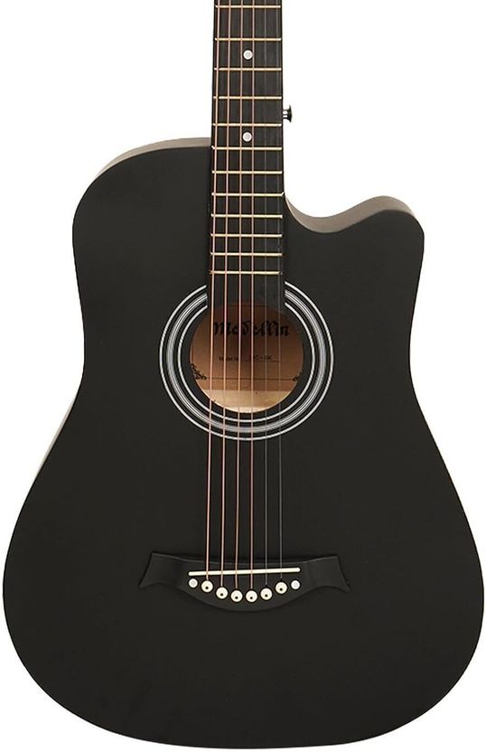 Medellin 38” Matt Black Acoustic Guitar - Image 2