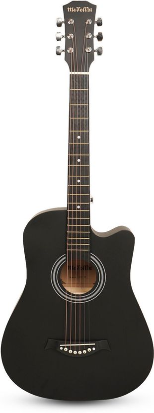 Medellin 38” Matt Black Acoustic Guitar - Image 1