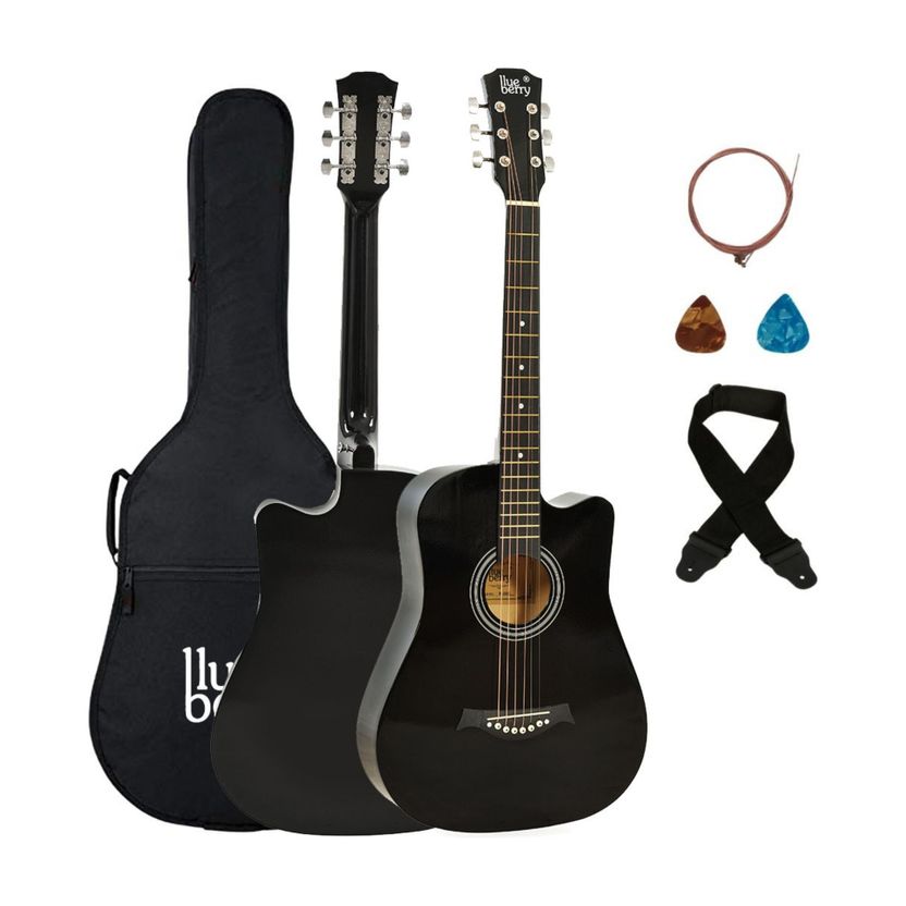 BLUEBERRY 38C 38 Inch Black Acoustic Guitar - Image 1
