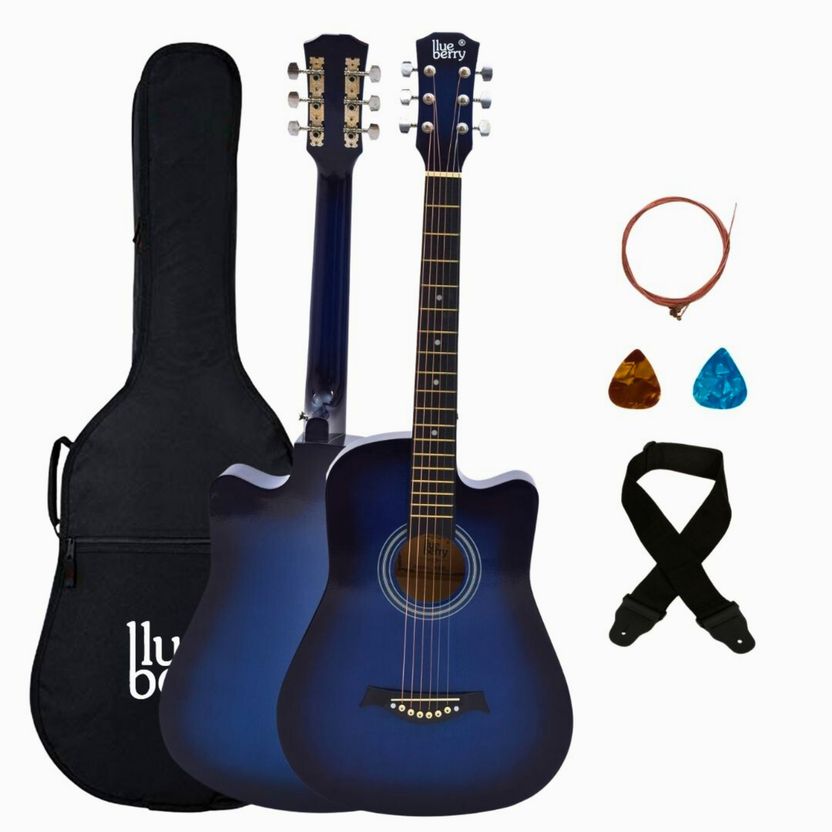 Blueberry B-38C 38 Inch Acoustic Guitar - Image 8