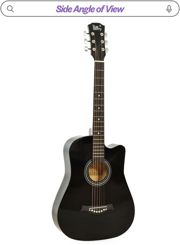 BLUEBERRY 38C 38 Inch Black Acoustic Guitar - Image 7