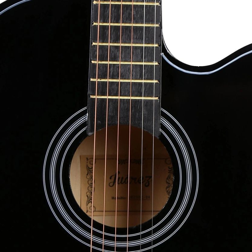 Juarez JRZ38C/BK Acoustic Guitar Linden Wood - Image 10