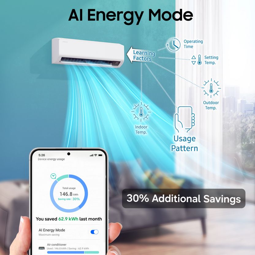Samsung Bespoke AI 2026 1 Ton 3 Star Split Inverter AC - Image 7