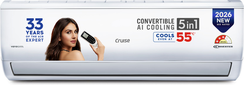 CRUISE 2026 Model 1 Ton 3 Star Split Inverter 5-in-1 Convertible, PM2.5 Filtration AC