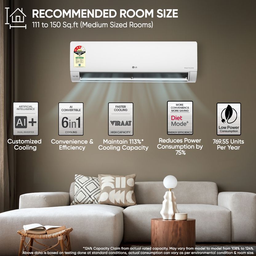 LG 2026 1.5 Ton 3 Star Split Inverter AC - Image 3