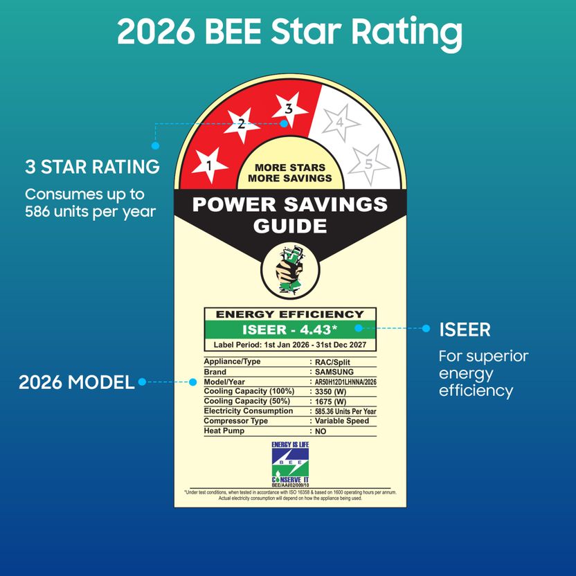 Samsung Bespoke AI 2026 1 Ton 3 Star Split Inverter AC - Image 2
