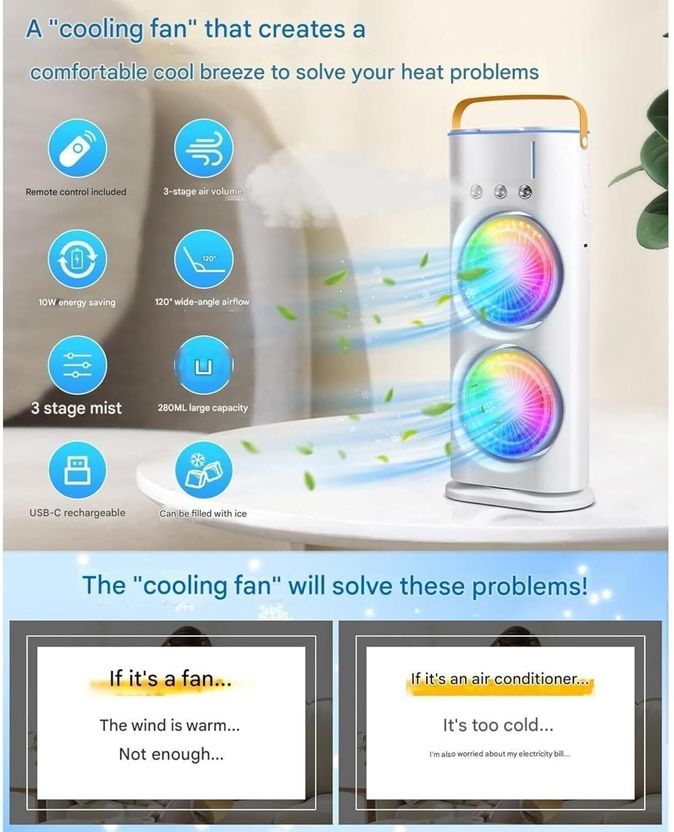 Radhe 40 L Room/Personal Air Cooler (Multicolor, Double Ended Fan...more - Image 7