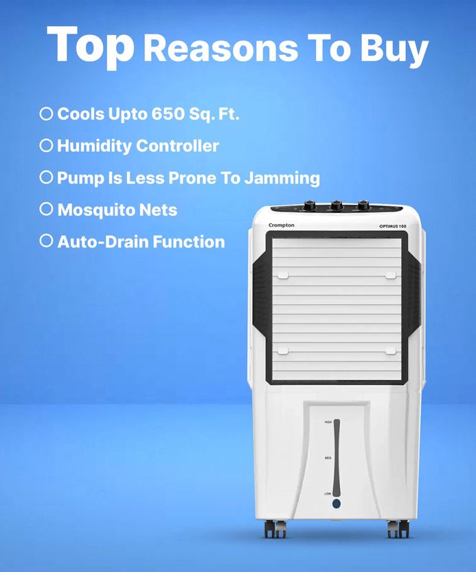 Crompton 100 L Desert Air Cooler - Image 4