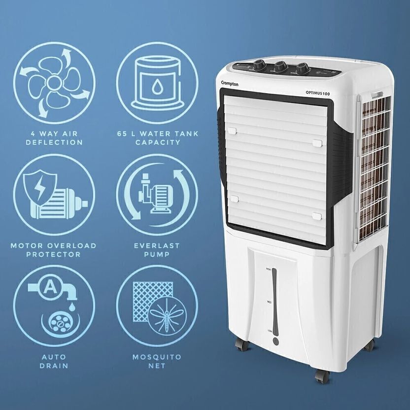Crompton 100 L Desert Air Cooler - Image 6