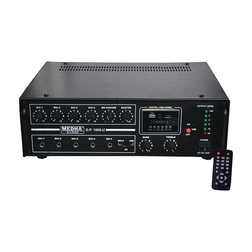 MEDHA D.P.-1500U 220W AV Power Amplifier Black - Image 1