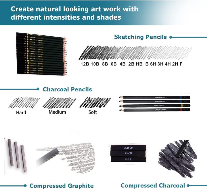 Adoere 42 Pcs Sketching and Drawing Kit - Image 4